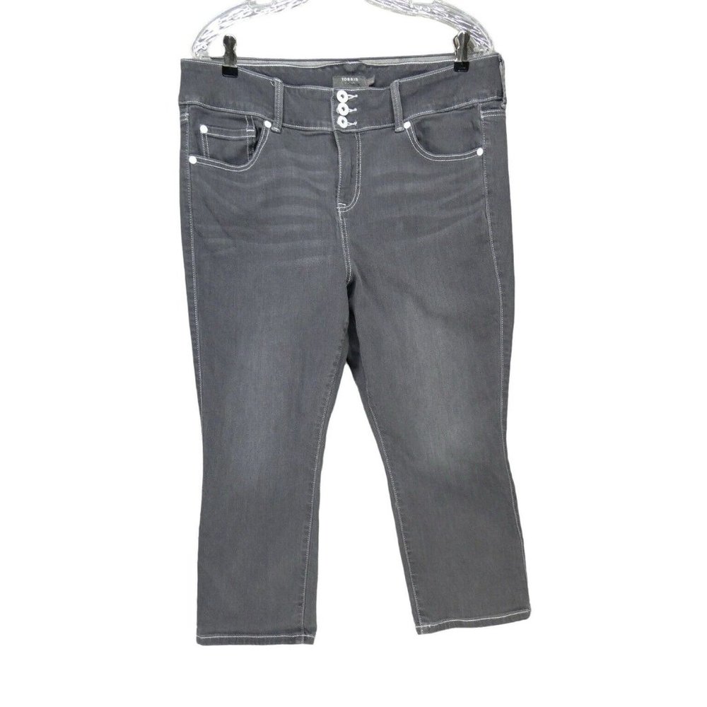 Torrid Gray Women's Cropped Jeans